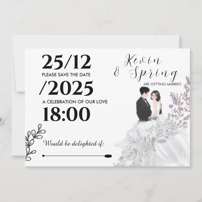 Invitation Nous nous marions (Devant)