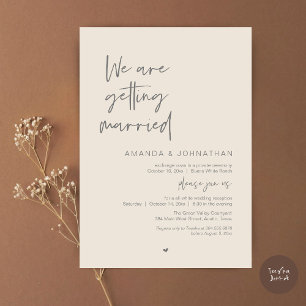 Invitation Nous nous marions, Célébration de mariage moderne