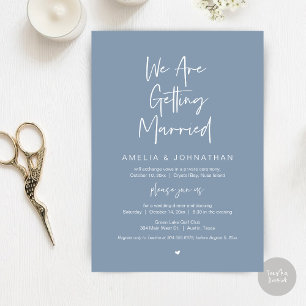 Invitation Nous nous marions, Dîner de Mariage en Elopement D