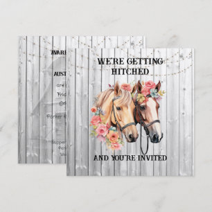 Invitation Nous nous marions Mariage Western
