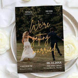 Invitation Nous nous marions photo mariage 