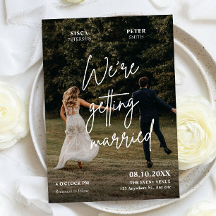 Invitation Nous nous marions photo mariage 