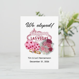 Invitation NOUS NOUS SOMMES ENFUIS ! Annonce de mariage sur l