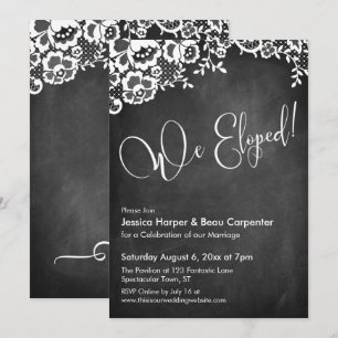 Invitation Nous nous sommes enfuis ! Calligraphie moderne sur