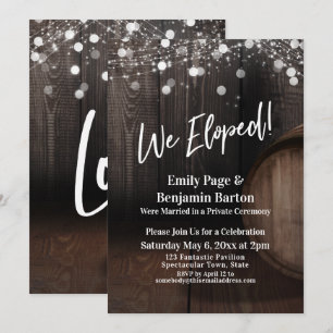Invitation Nous nous sommes enfuis ! Luminaires en tonneau de