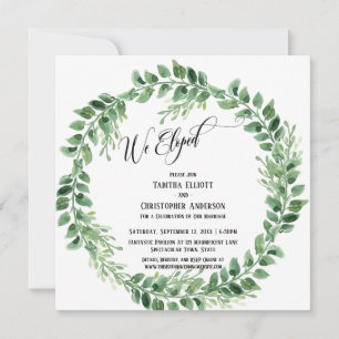 Invitation Nous nous sommes enfuis Script Élaboré Couronne Ve
