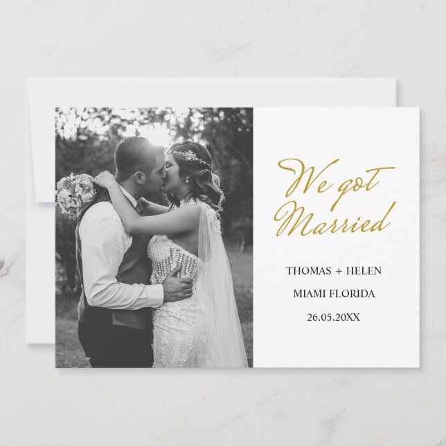 Invitation Nous nous sommes mariés annonce de mariage (Devant)