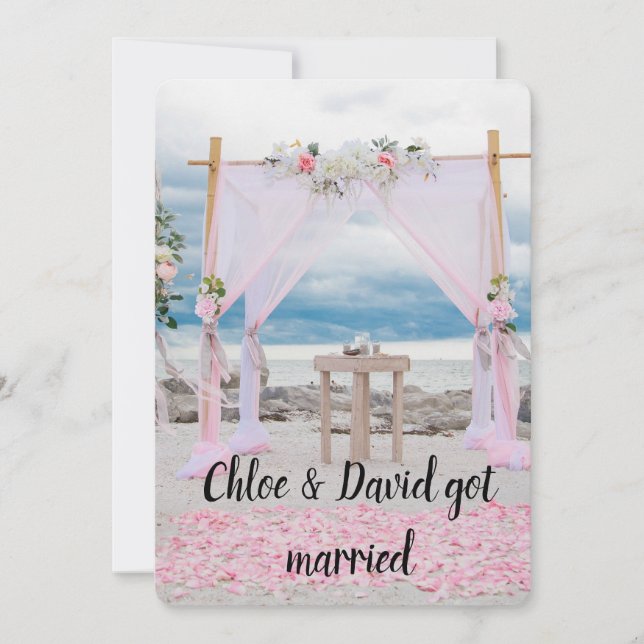 Invitation Nous nous sommes mariés ! Annonce de mariage (Devant)