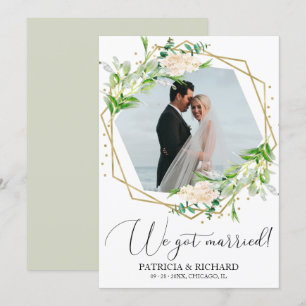 Invitation Nous nous sommes mariés dans une cérémonie verte d
