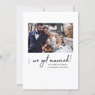 Invitation Nous Nous Sommes Mariés Mariage Photo