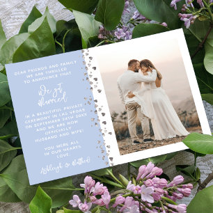 Invitation Nous Nous Sommes Mariés Parties scintillant Coeur