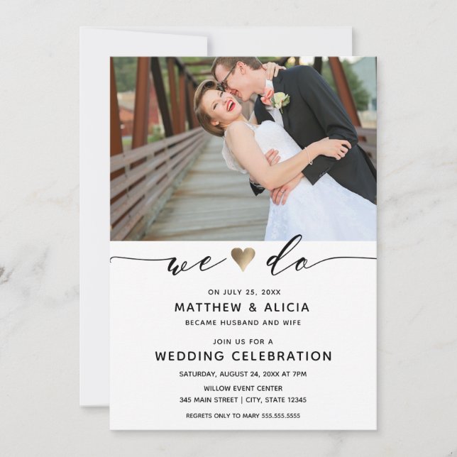 Invitation Nous organisons des réceptions de mariage (Devant)