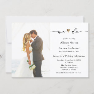 Invitation Nous organisons une réception de mariage