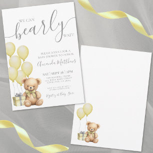 Invitation Nous pouvons à peine attendre Baby Shower de l'our