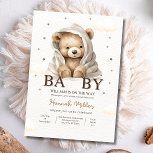 Invitation Nous pouvons à peine attendre Baby Shower Garçon O