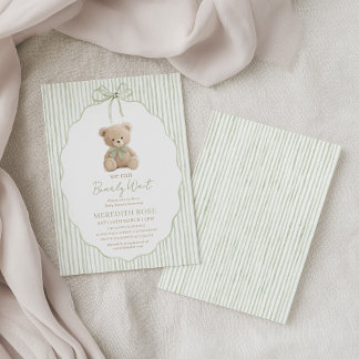 Invitation Nous pouvons à peine attendre Baby Shower Garçon R
