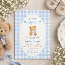 Nous pouvons à peine attendre Baby Shower Ours Gar