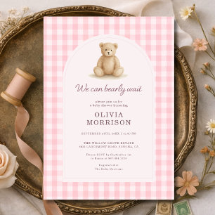 Invitation Nous Pouvons à Peine Attendre Baby Shower Rose à C