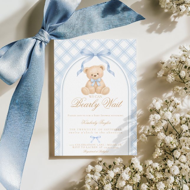 Invitation Nous pouvons à peine attendre élégante Baby Shower (Créateur téléchargé)
