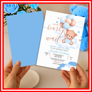 Invitation Nous pouvons à peine attendre Fête de Naissance Ga