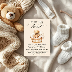 Invitation Nous Pouvons à peine Attendre Fête de Naissance Ou