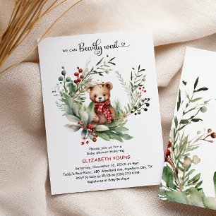 Invitation Nous pouvons à peine attendre Fête Mignonne Ours B
