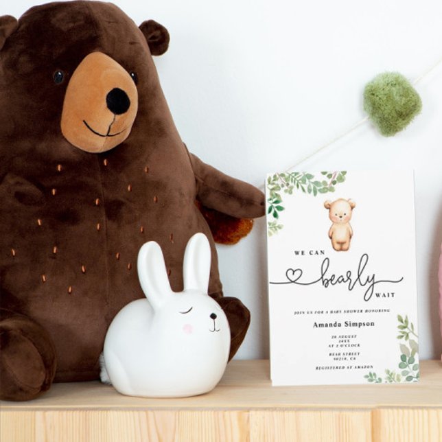 Invitation Nous pouvons à peine attendre la baby shower (Créateur téléchargé)