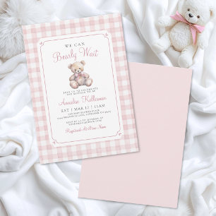 Invitation Nous pouvons à peine attendre la Baby Shower de l'