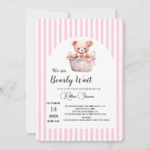 Nous pouvons à peine attendre la baby shower rose