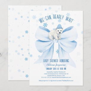 Invitation Nous pouvons à peine attendre la fête de bébé ours