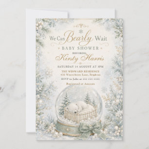 Invitation Nous Pouvons à Peine Attendre la Fête Prénatale d'