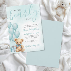 Invitation Nous pouvons à peine attendre la Fête Prénatale de