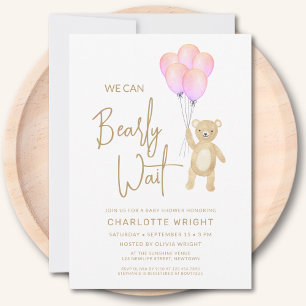 Invitation Nous Pouvons à Peine Attendre la Fête Prénatale de