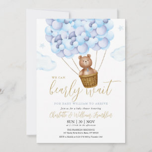 Invitation Nous pouvons à peine attendre la naissance du peti
