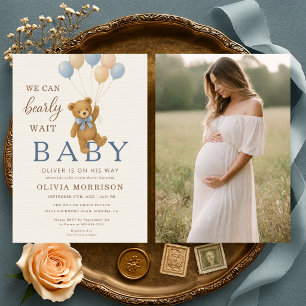 Invitation Nous pouvons à peine attendre la photo Baby Shower