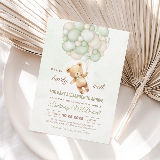 Invitation Nous pouvons à peine attendre l'arrivée de Bébé In (Créateur téléchargé)