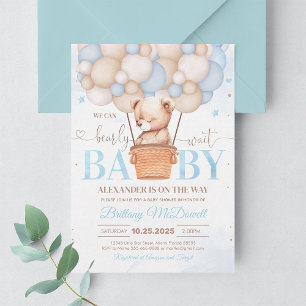 Invitation Nous pouvons à peine attendre l'arrivée de l'ours