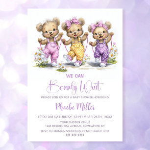 Invitation Nous pouvons à peine attendre les ours en peluche 