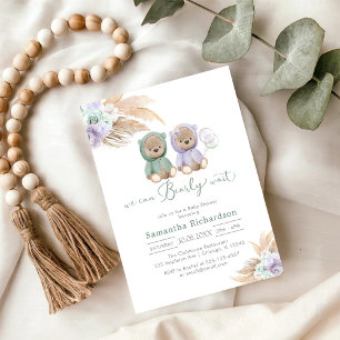Invitation Nous pouvons à peine attendre Ours en peluche Baby