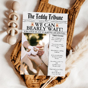 Invitation Nous pouvons à peine attendre TeddyBear Journal Fê