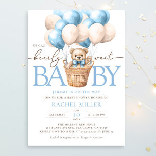 Invitation Nous pouvons à peine attendre une baby shower mont