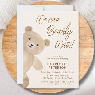 Invitation Nous pouvons à peine attendre une douce fête de bé