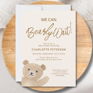 Invitation Nous pouvons à peine attendre une douce fête préna