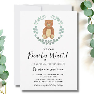 Invitation Nous pouvons attendre le Baby shower