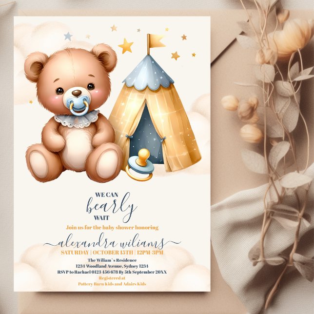 Invitation Nous pouvons attendre le Baby shower (Créateur téléchargé)