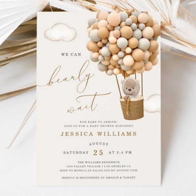 Invitation Nous pouvons attendre le Baby shower (Créateur téléchargé)
