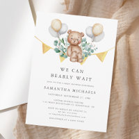 Nous pouvons attendre le Baby shower de l'ours