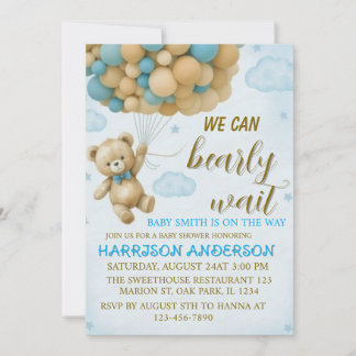 Invitation Nous pouvons attendre l'invitation Baby shower