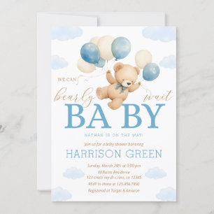 Invitation Nous pouvons attendre l'invitation Baby shower