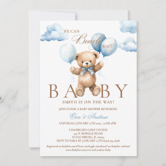 Invitation Nous pouvons attendre l'invitation Baby shower